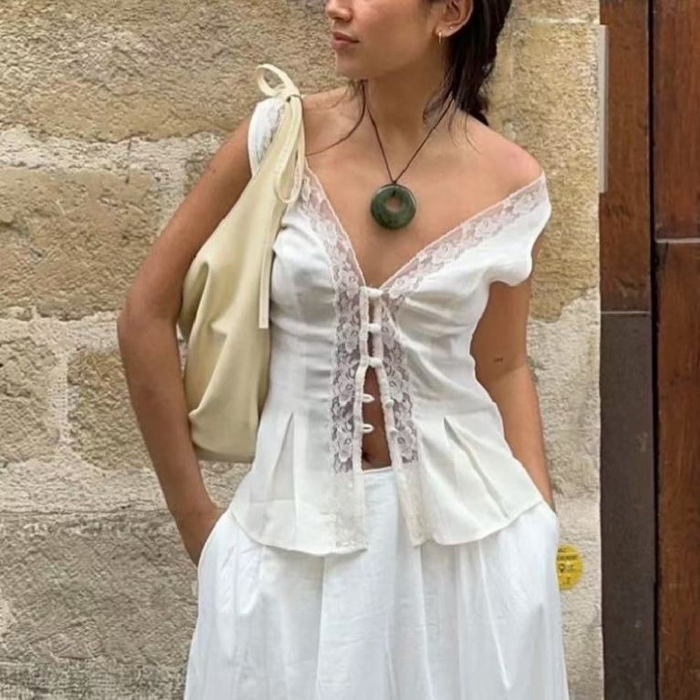 Reformation Cristina Top Gossamer Ivory
